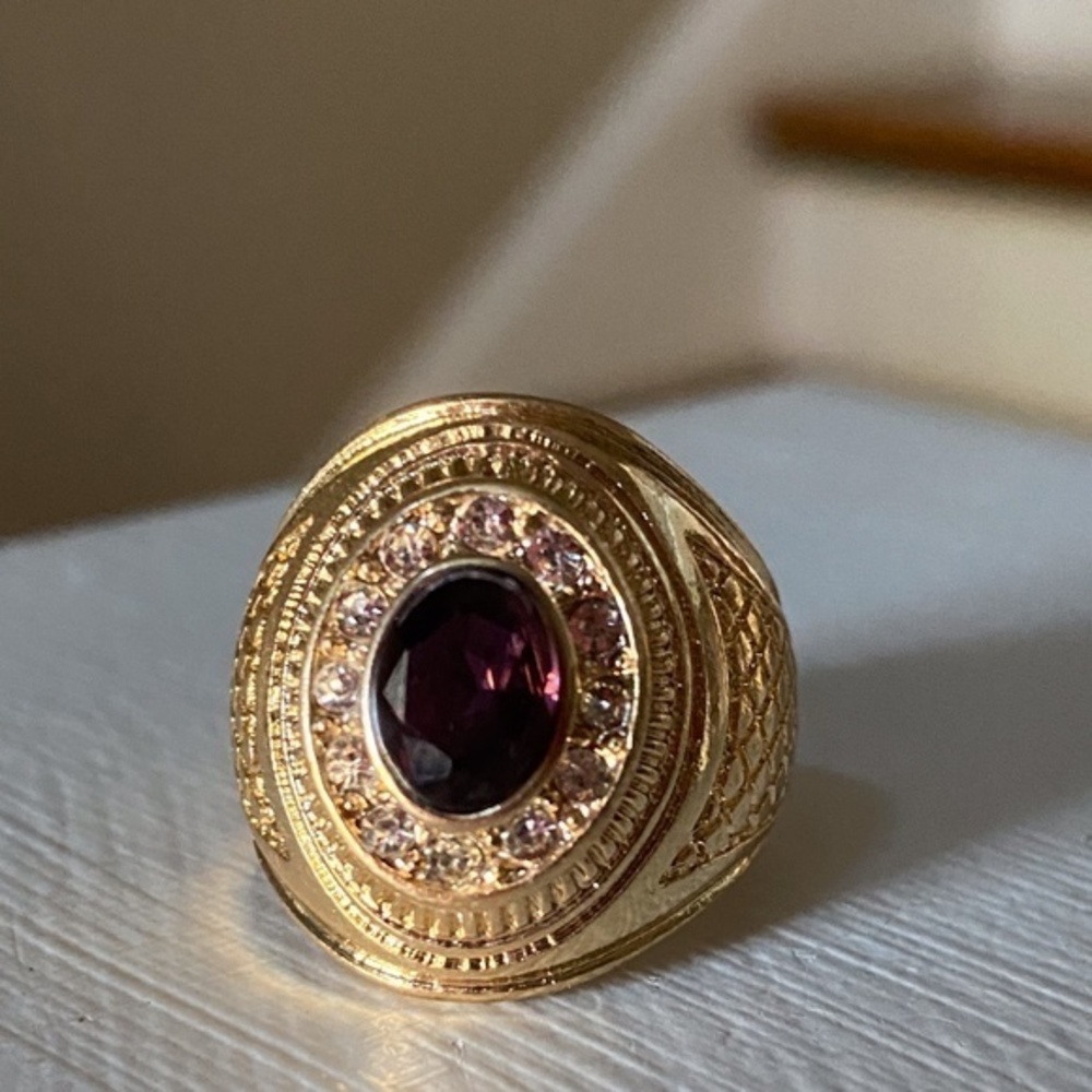 Anthropologie Amethyst Cocktail Ring